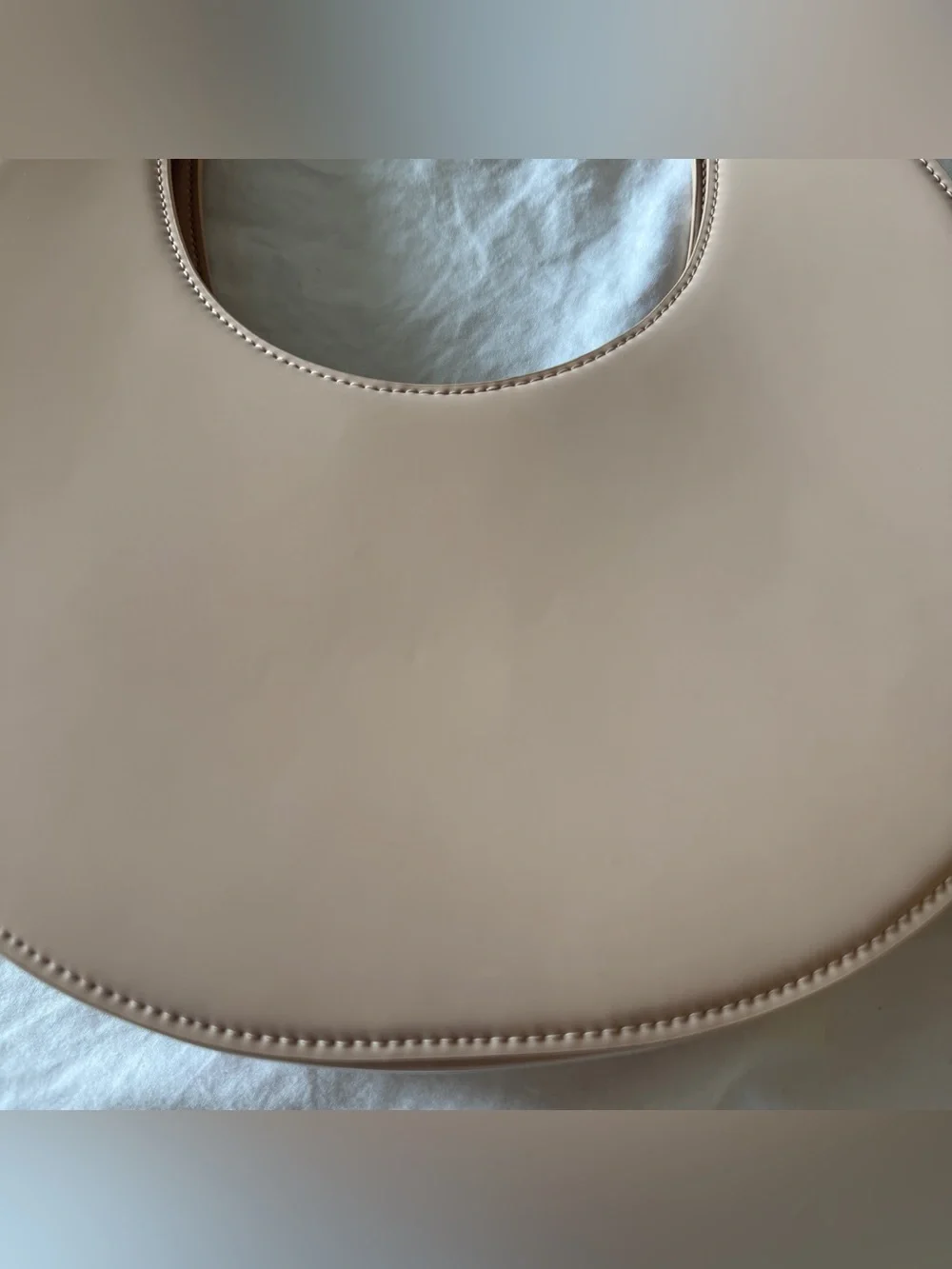 Staud Moon Bag Beige Leather